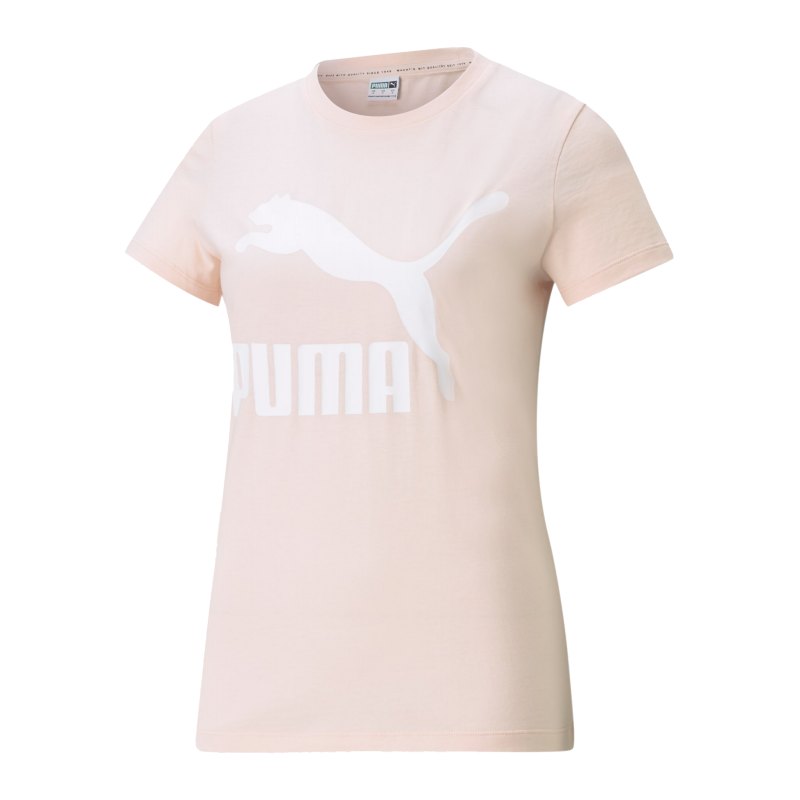 PUMA Classic Logo T-Shirt Damen Pink F27 - pink
