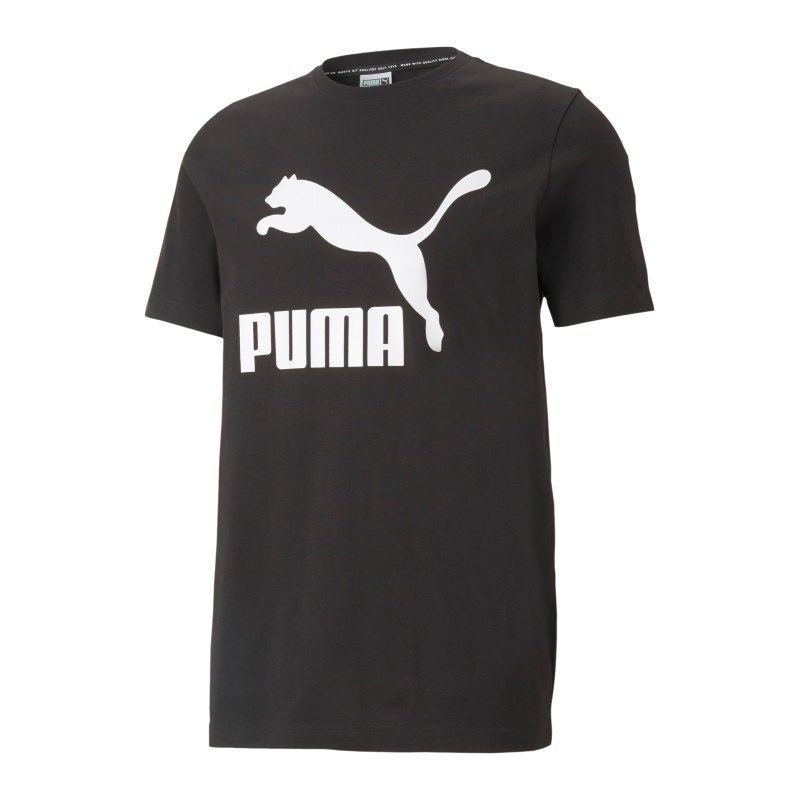 PUMA Classic Logo T-Shirt Schwarz F01 - schwarz