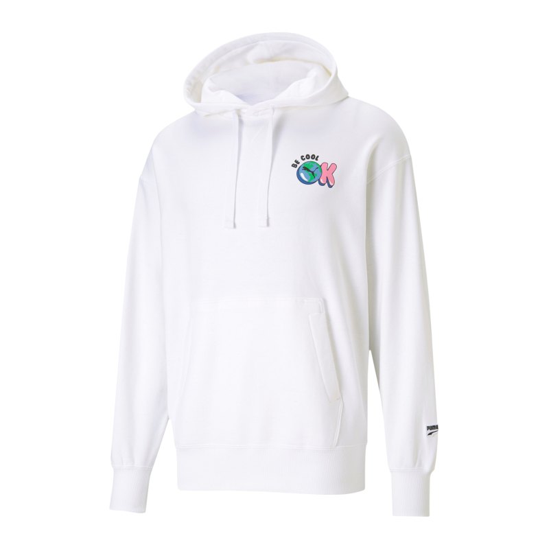 PUMA Downtown Graphic Hoody Weiss F02 - weiss