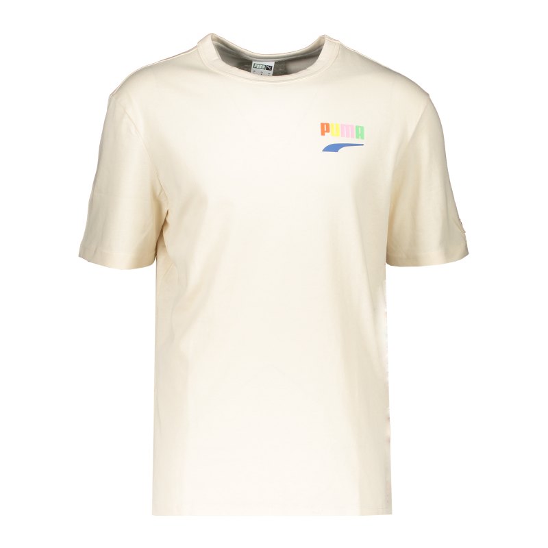 PUMA Downtown Graphic T-Shirt Beige F75 - weiss