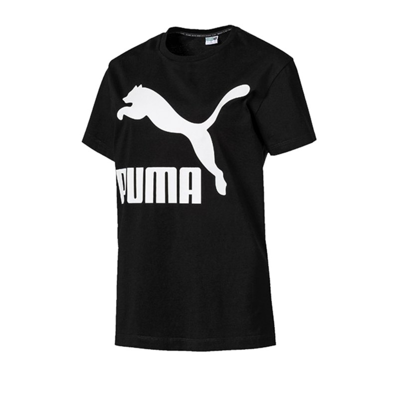 PUMA Classics Logo Tee T-Shirt Damen Schwarz F61 - schwarz