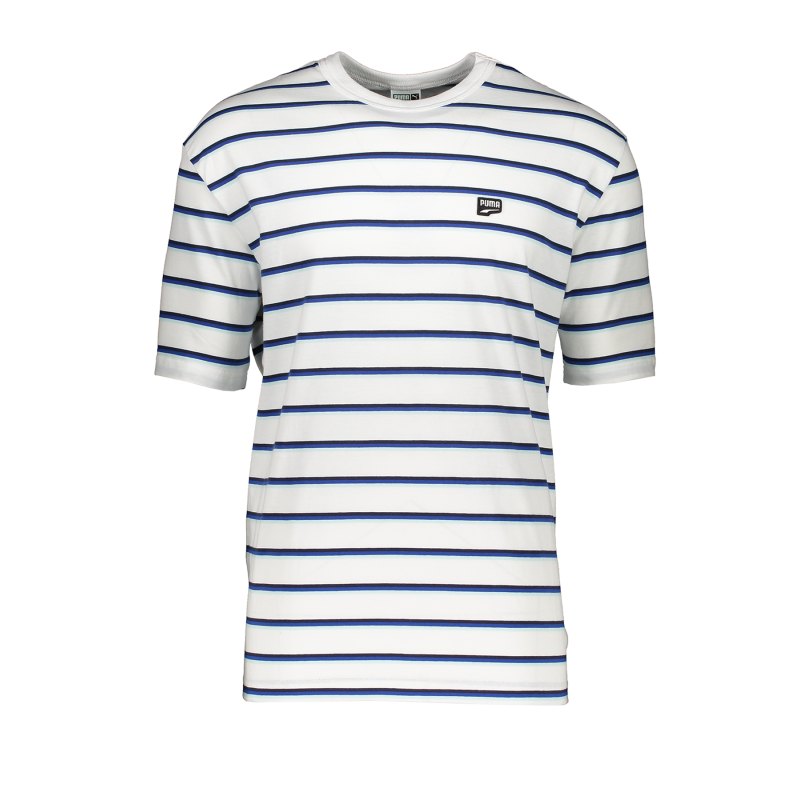 PUMA Downtown Stripe Tee T-Shirt Weiss F02 - weiss