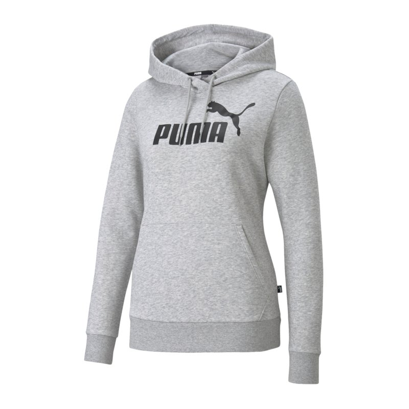 PUMA Essentials Logo Fleece Hoody Damen Grau F04 - grau