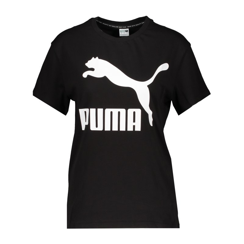 PUMA Classic T-Shirt Damen Schwarz F01 - schwarz