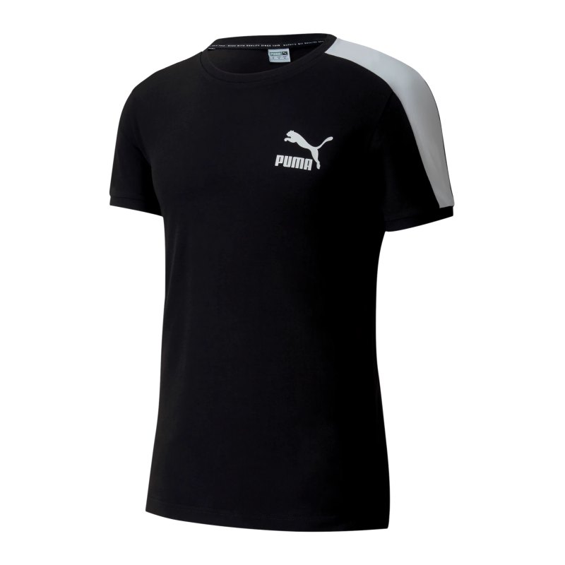 PUMA Iconic T7 Slim Tee T-Shirt Schwarz F51 - schwarz