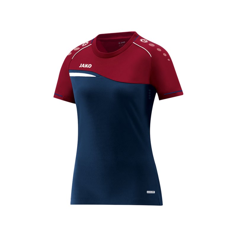 Jako Competition 2.0 T-Shirt Damen Blau Rot F09 - blau