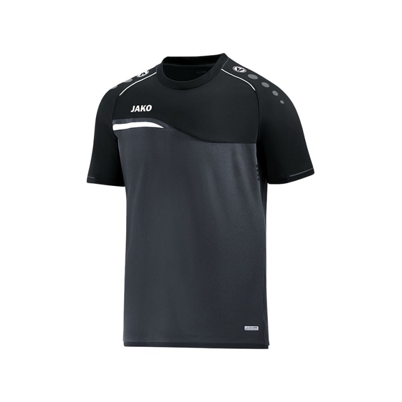 Jako Competition 2.0 T-Shirt Grau Schwarz F08 - grau