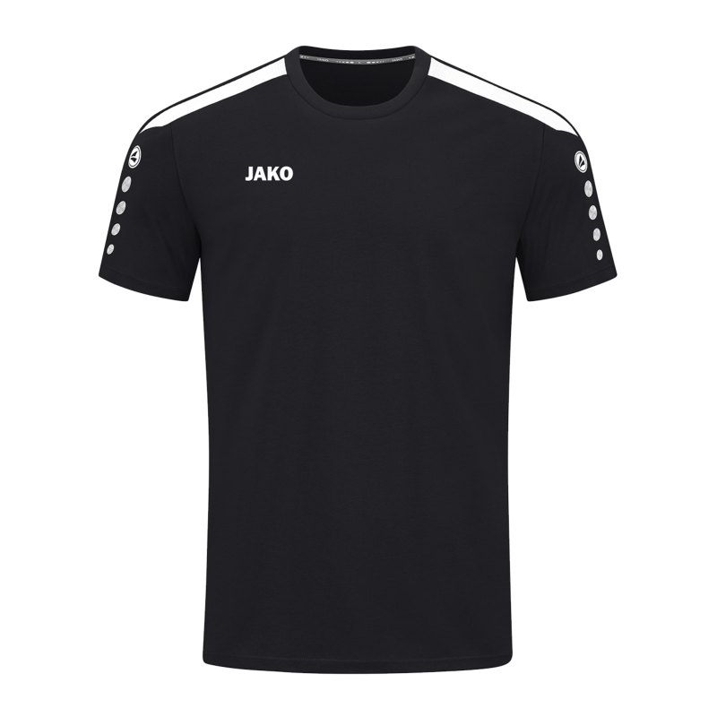 JAKO Power T-Shirt Schwarz Weiss F800 - schwarz