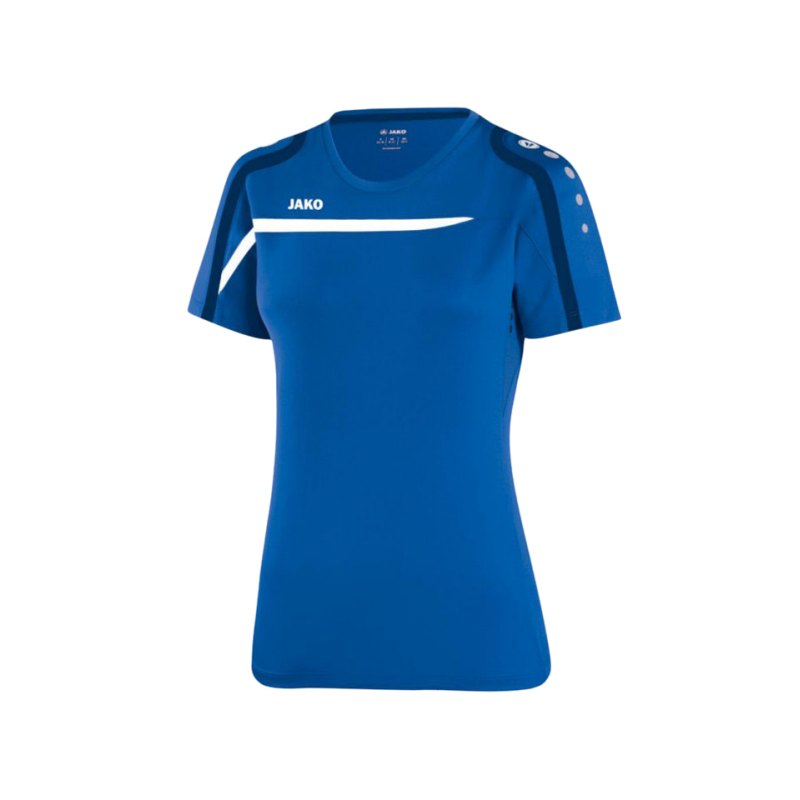 Jako T-Shirt Performance Damen F49 Blau Weiss - blau
