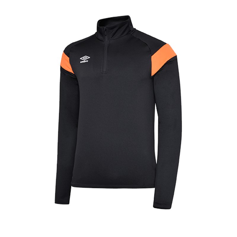 Umbro 1/2 Zip Sweatshirt Schwarz Orange F36O - schwarz