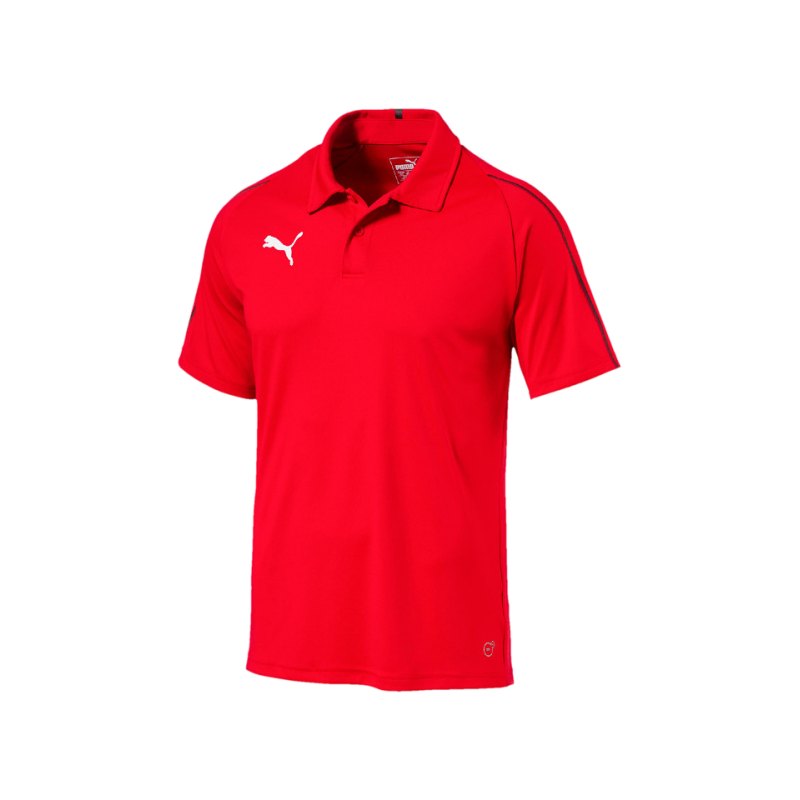 PUMA FINAL Sideline Poloshirt Rot Schwarz F01 - rot
