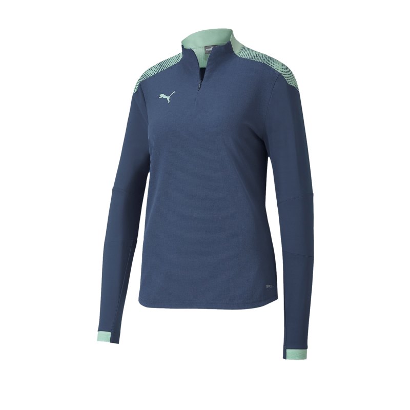 PUMA ftblNXT 1/4 Zip Top Sweatshirt Damen Blau F01 - blau