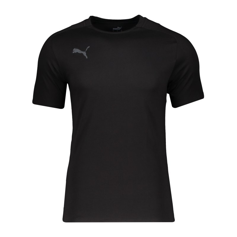 PUMA teamCUP Casuals T-Shirt Schwarz Grau F03 - schwarz