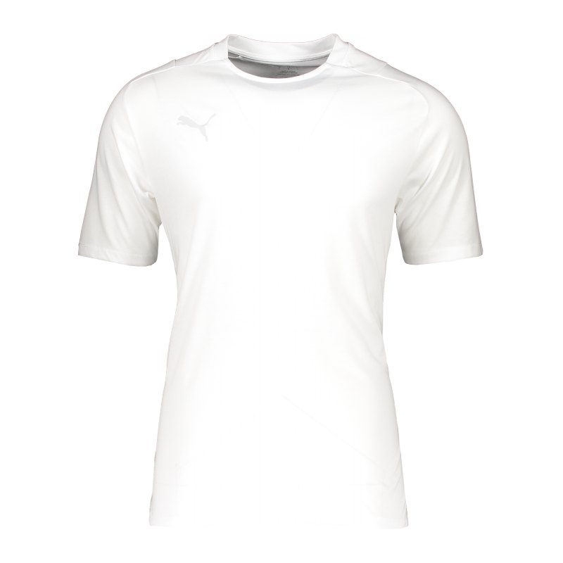PUMA teamCUP Casuals T-Shirt Weiss Grau F04 - weiss