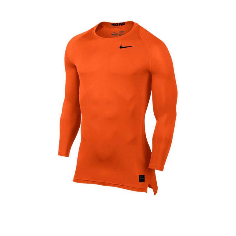 Nike Pro Compression LS Shirt Orange F815 - orange