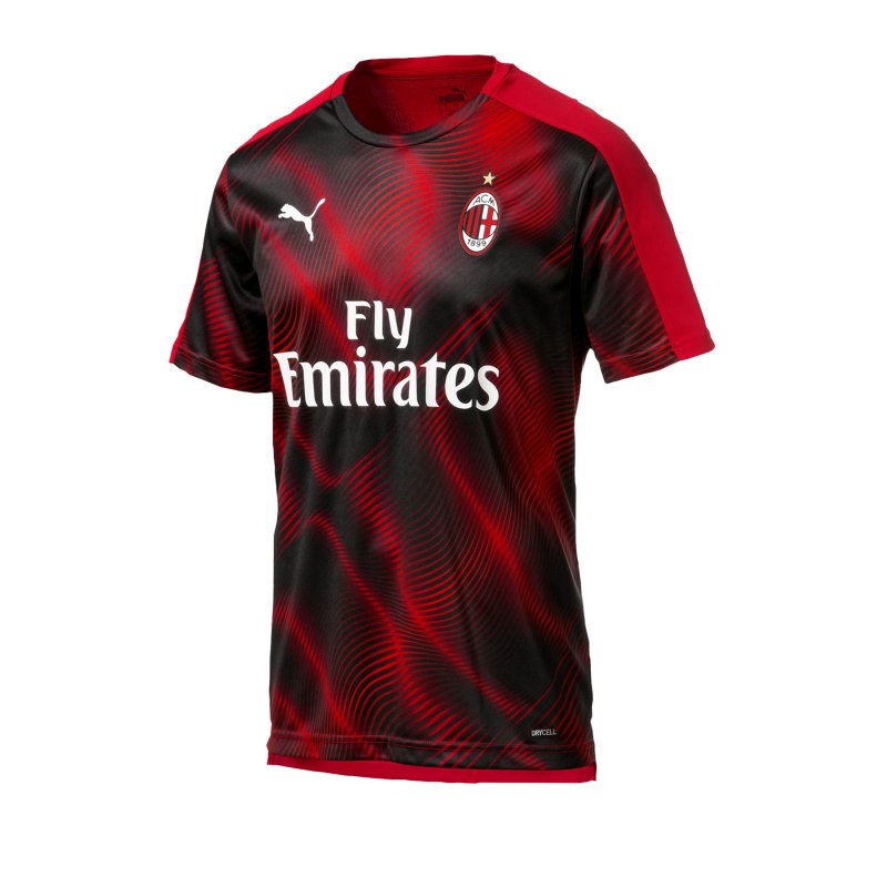 PUMA AC Mailand Prematch Shirt Rot Schwarz F01 - Rot