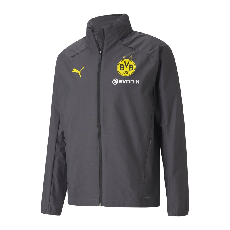 PUMA BVB Dortmund Regenjacke Grau F05 - grau