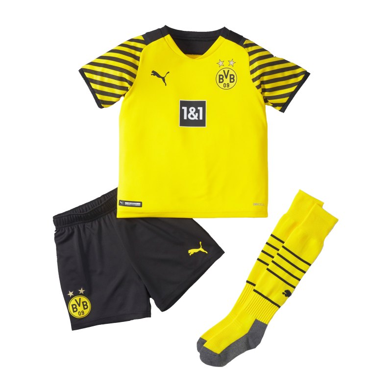 PUMA BVB Dortmund Minikit Home 2021/2022 Gelb Schwarz F01 - gelb