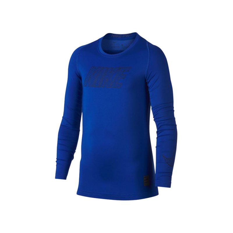 Nike Pro Compression Longsleeve Shirt Kids F405 - blau