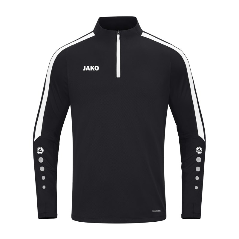 JAKO Power Sweatshirt Kids Schwarz Weiss F800 - schwarz