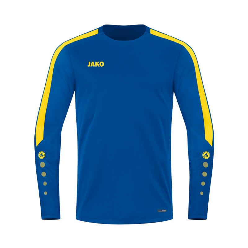 JAKO Power Sweatshirt Blau Gelb F404 - blau