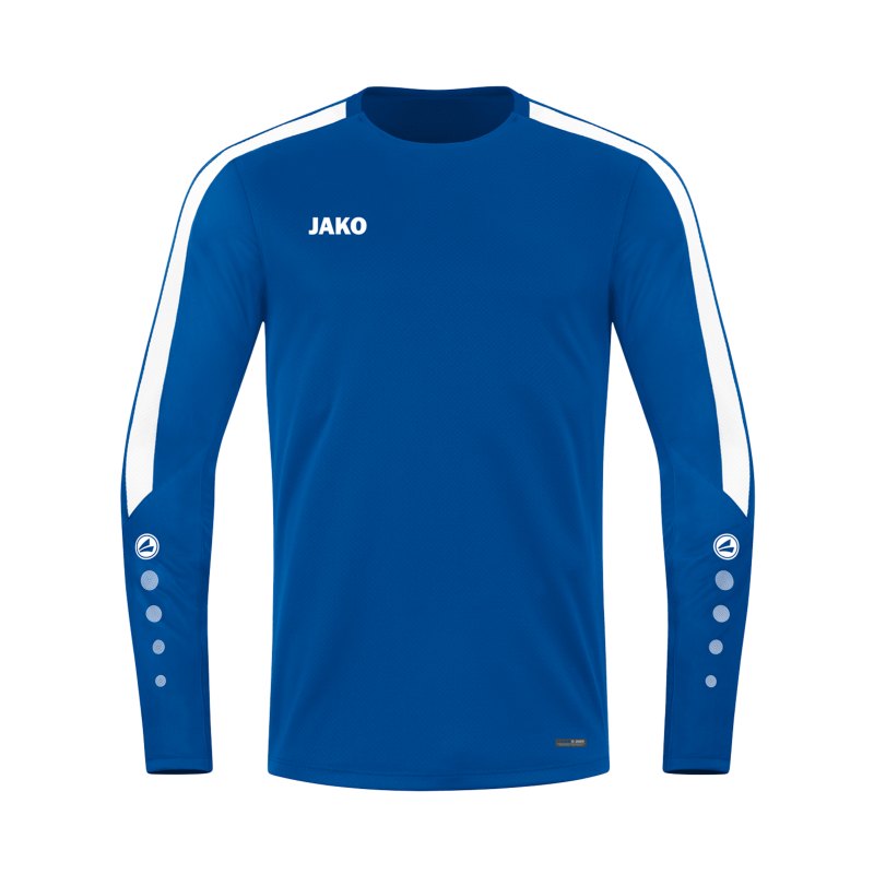 JAKO Power Sweatshirt Kids Blau Weiss F400 - blau