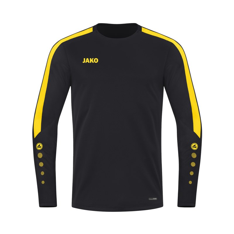 JAKO Power Sweatshirt Kids Schwarz Gelb F803 - schwarz