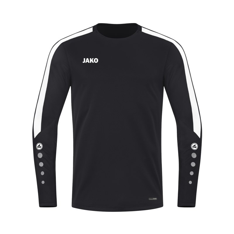 JAKO Power Sweatshirt Kids Schwarz Weiss F800 - schwarz