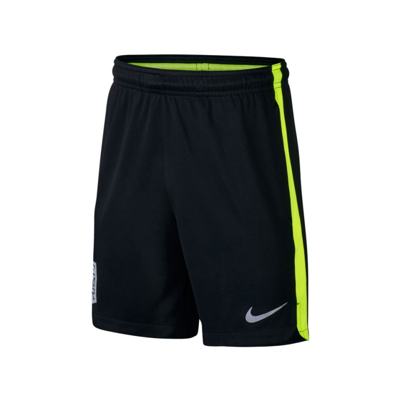 Nike Neymar Dry Squad Short Kids Schwarz Gelb F010 - schwarz