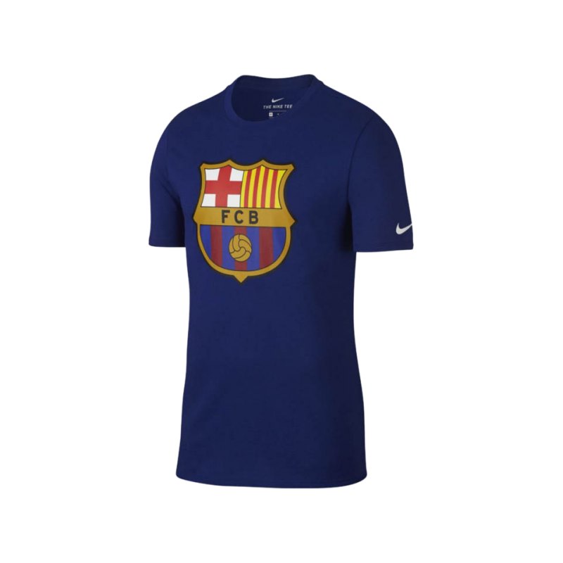 Nike FC Barcelona Crest Tee T-Shirt Blau F455 - blau