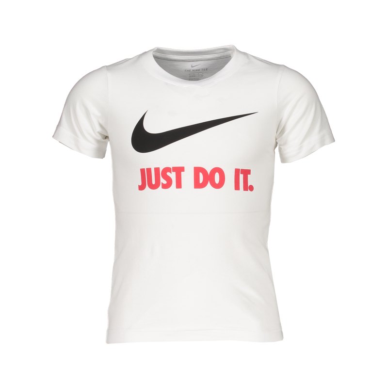 Nike Swoosh JDI T-Shirt Kids Weiss Rot F255 - weiss