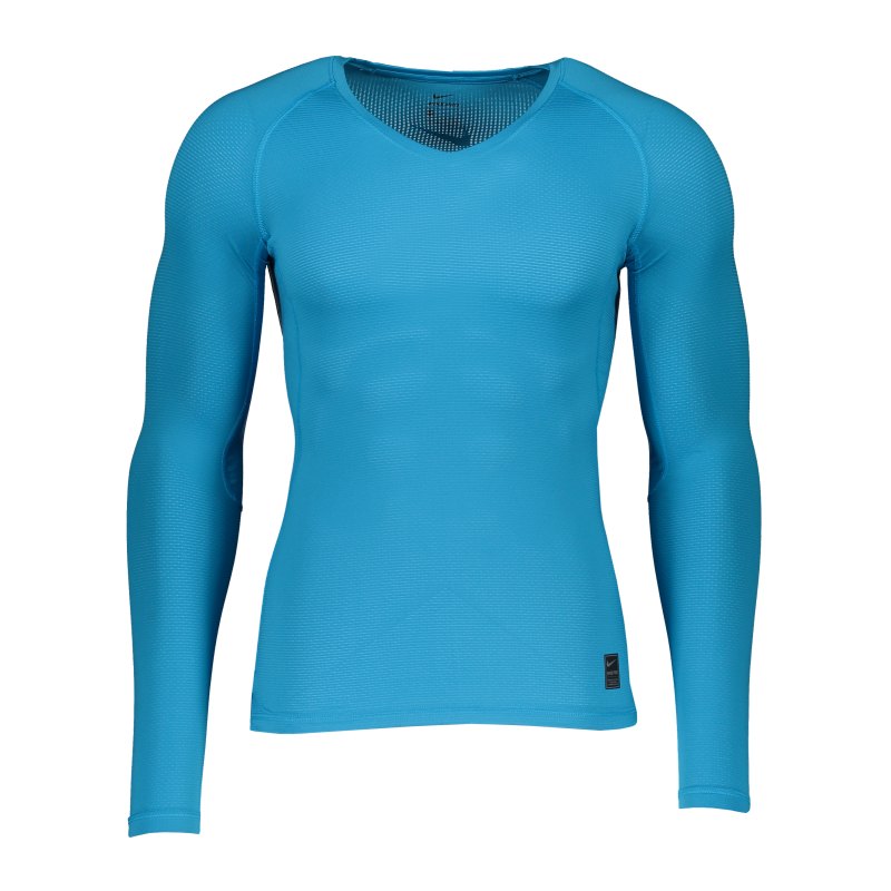 Nike Pro Hypercool Comp Shirt langarm Blau F446 - blau