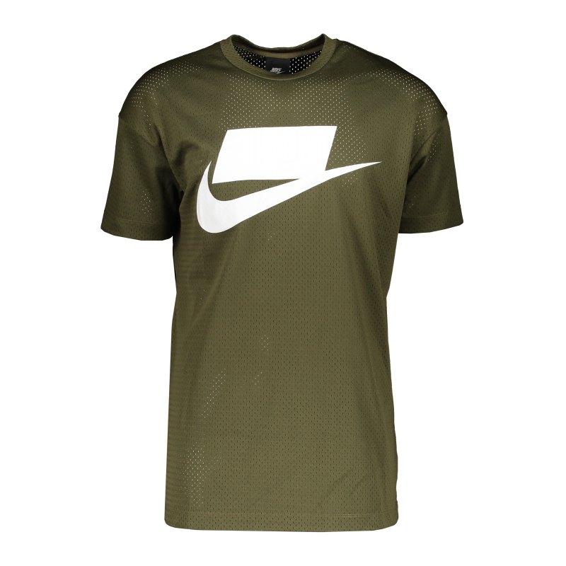 Nike Logo Print T-Shirt Grün F395 - gruen