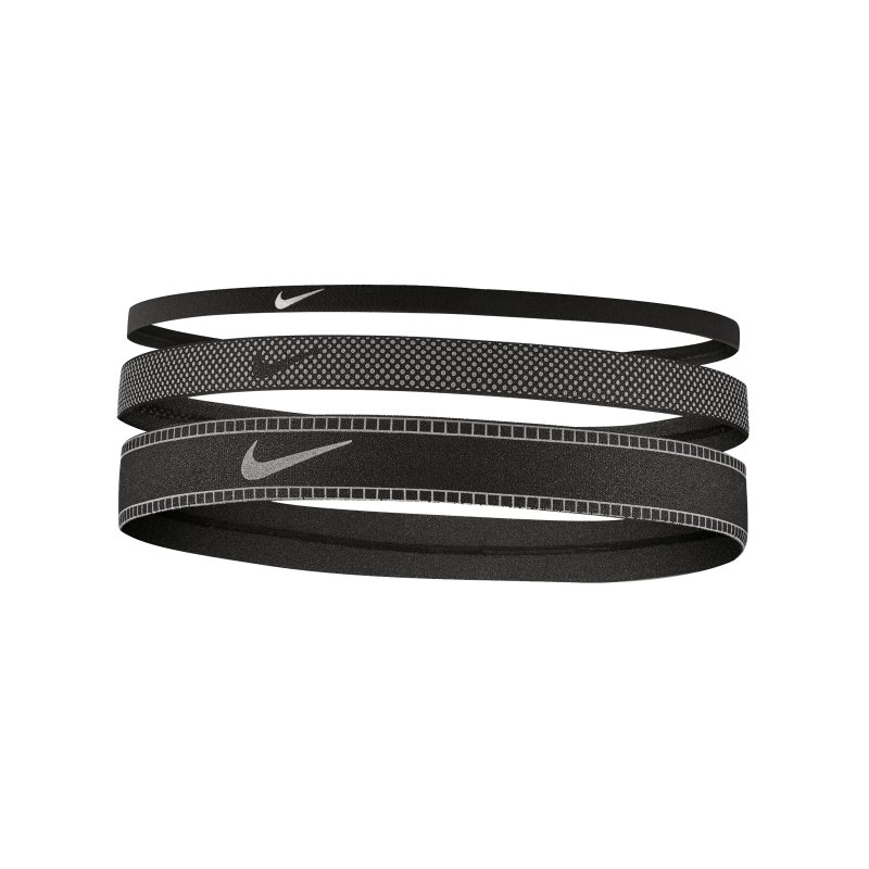 Nike Mixed Reflective Stirnbänder 3er Pack F047 - schwarz