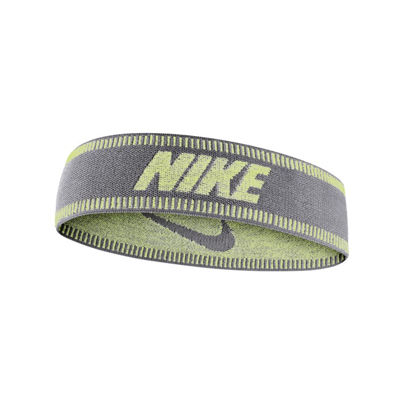 Nike Sport Haarband Grau Gelb F070 - grau