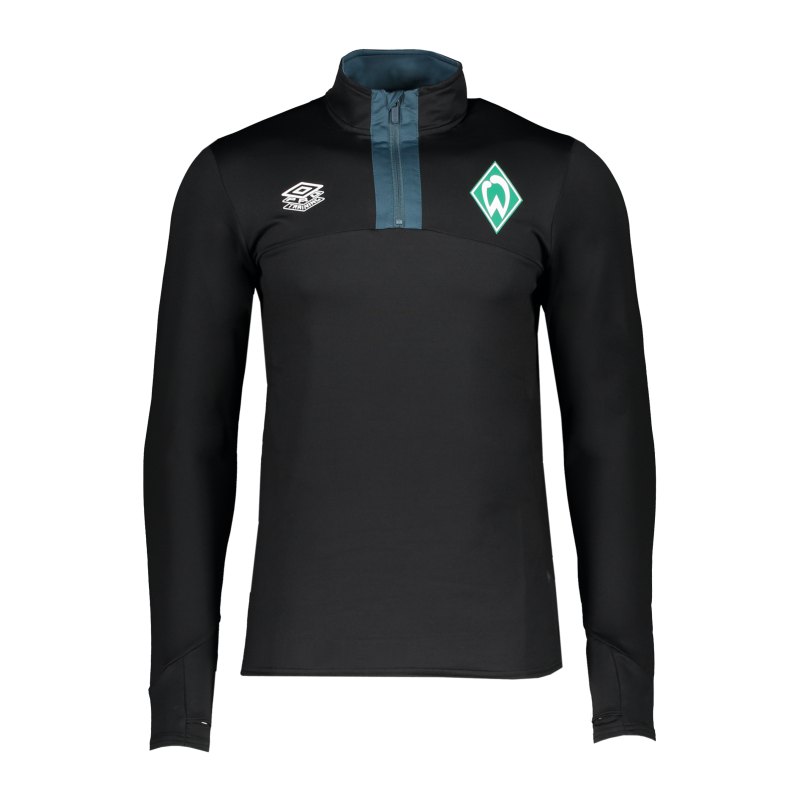 Umbro Werder Bremen HalfZip Sweatshirt Kids Schwarz - schwarz