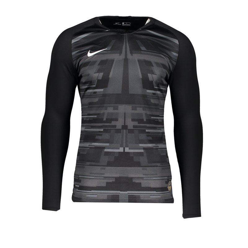 Nike Promo GK-Jersey LS Schwarz Weiss F010 - schwarz