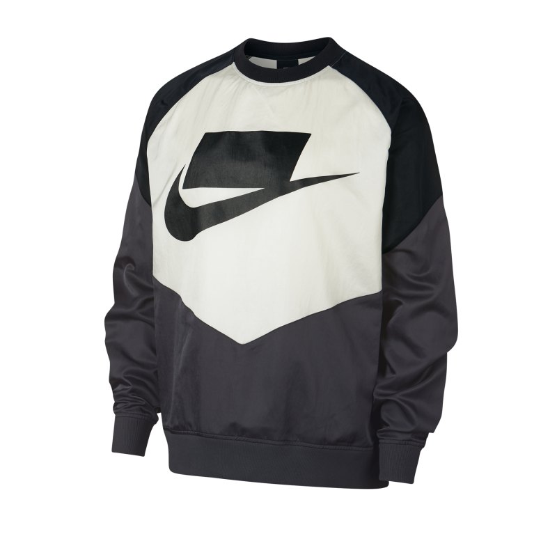 Nike Crew Woven Sweatshirt Schwarz Grau F060 - Grau