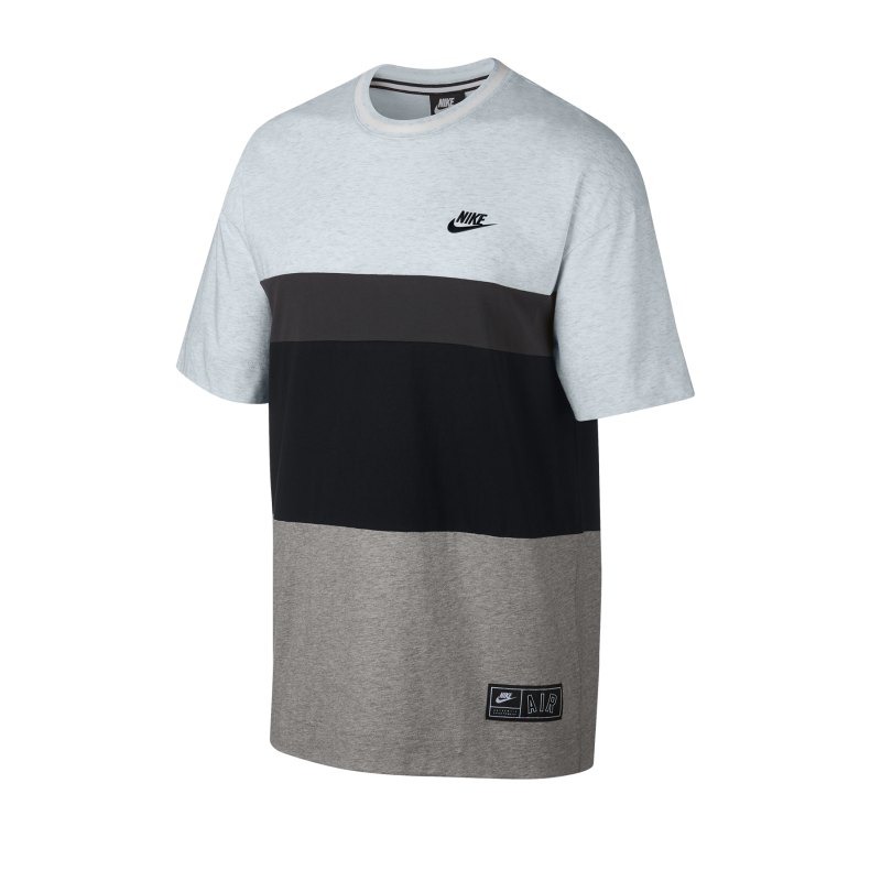 Nike Air T-Shirt Schwarz Grau Blau F051 - schwarz