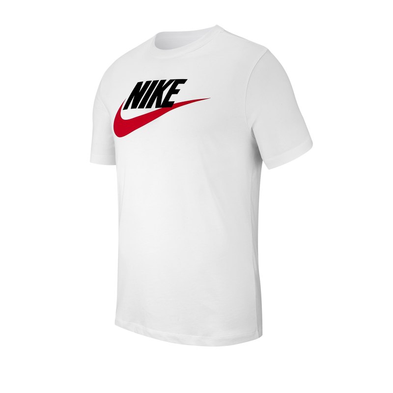 Nike Futura T-Shirt Weiss Schwarz Rot F100 - Weiss
