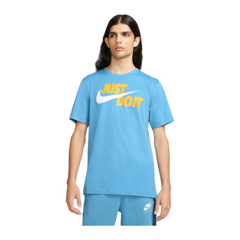 Nike Just Do It Swoosh T-Shirt Blau F469 - blau
