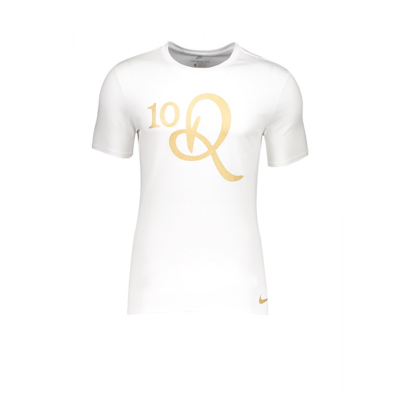 Nike R10 Logo Tee T-Shirt Weiss Gold F100 - weiss