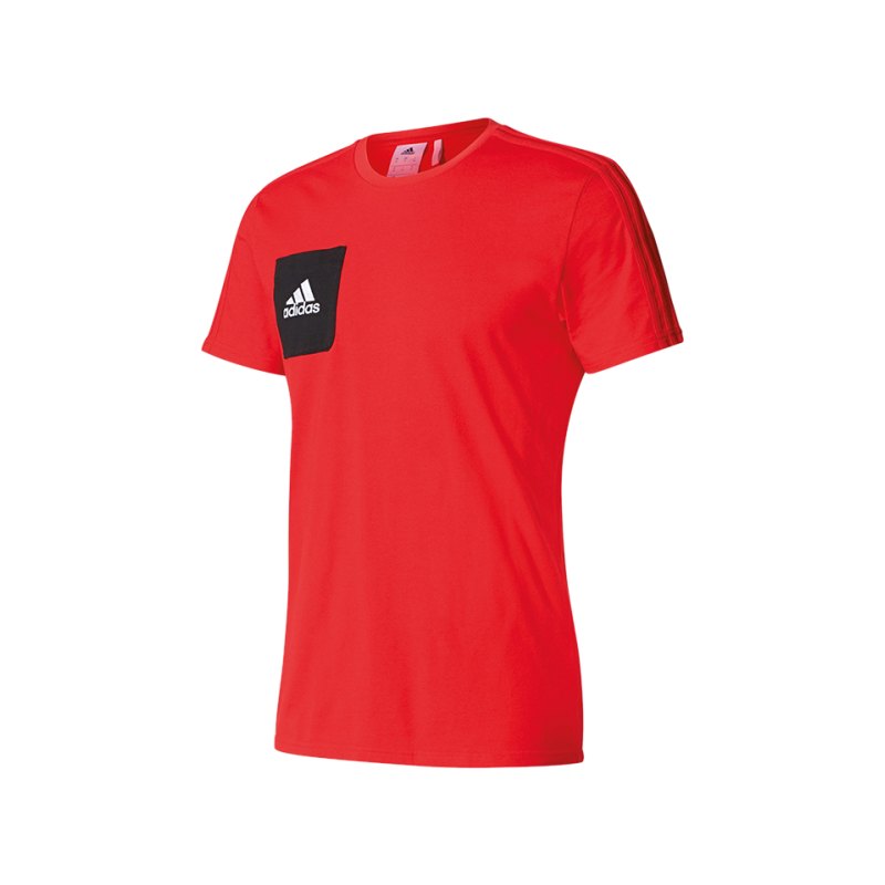 adidas Tiro 17 Tee T-Shirt Rot Schwarz - rot