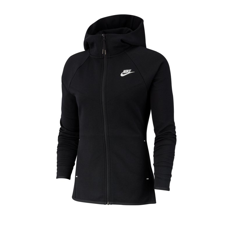 Nike Tech Fleece Kapuzenjacke Damen Schwarz F010 - schwarz