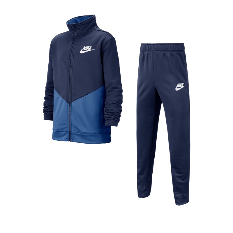 Nike Tracksuit Trainingsanzug Kids Blau F410 - blau