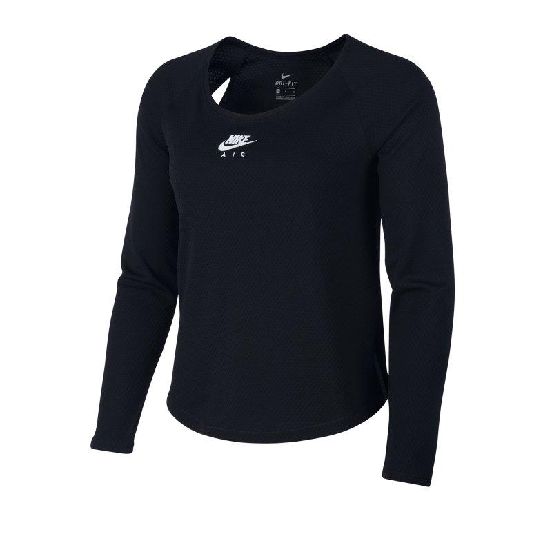 Nike Running Shirt langarm Damen Schwarz F010 - schwarz