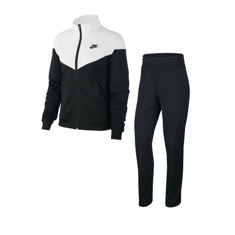 Nike Tracksuit Trainingsanzug Damen Schwarz F010 - schwarz