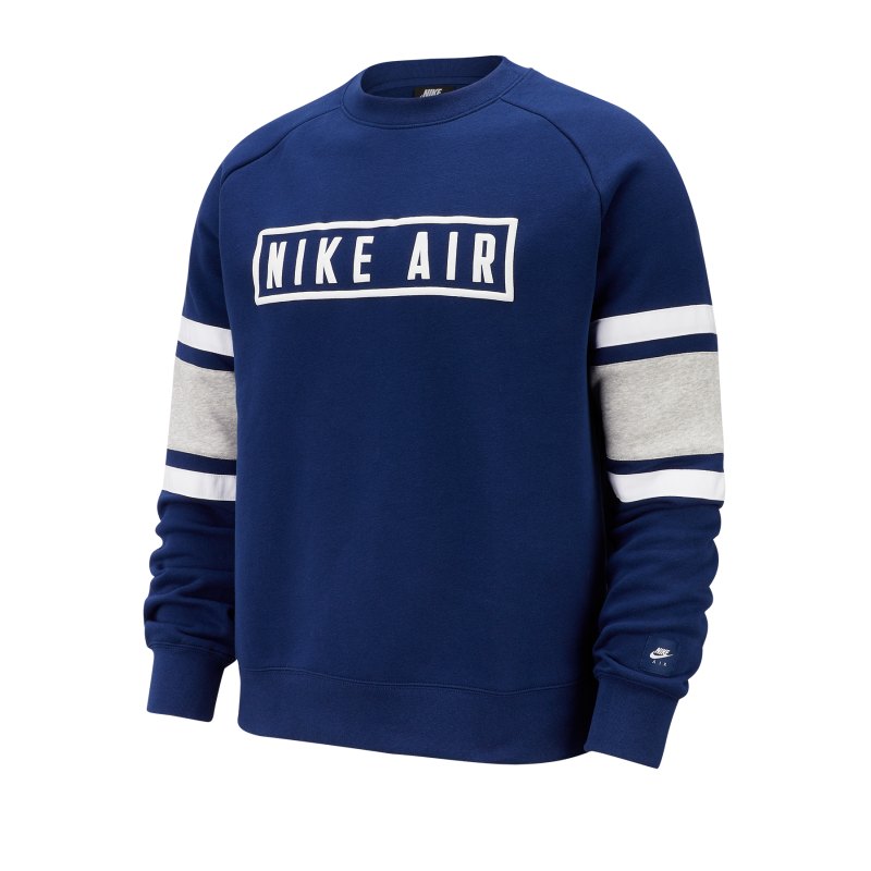 Nike Air Fleece Crew Sweatshirt Blau F492 - blau