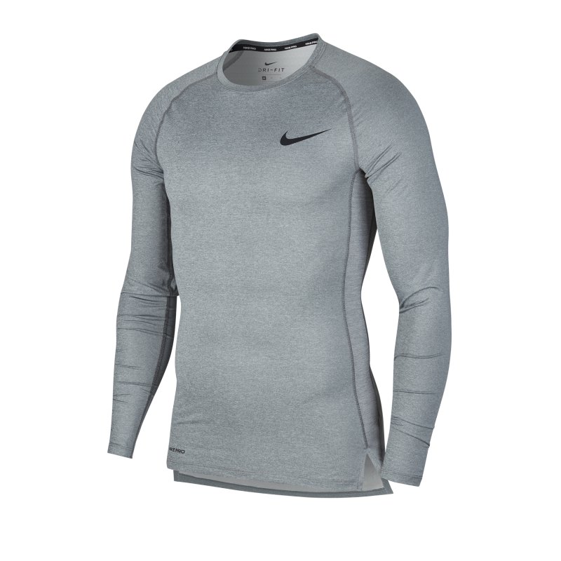 Nike Pro Langarmshirt Grau F068 - grau