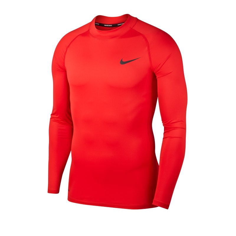 Nike Pro Trainingsshirt langarm Rot F657 - rot